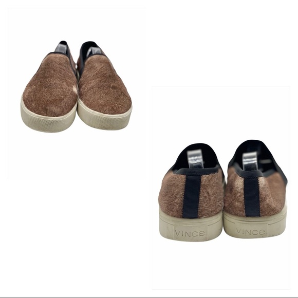 VINCE GUC Berlin Brown Calf Half Slip On Sneakers - Picture 2 of 14